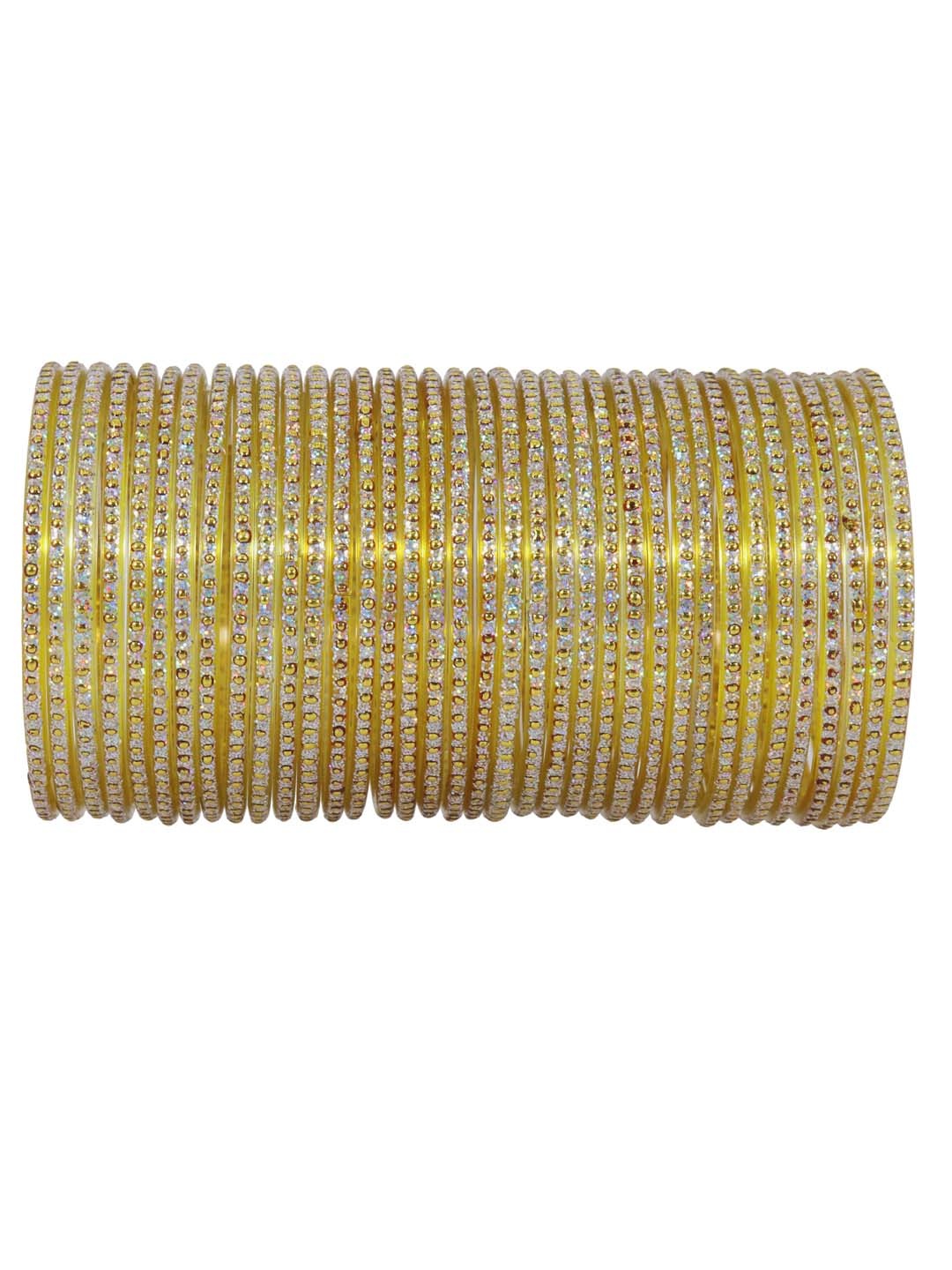 

NMII Set Of 36 Embellished Light Weight Bangles, Lime green