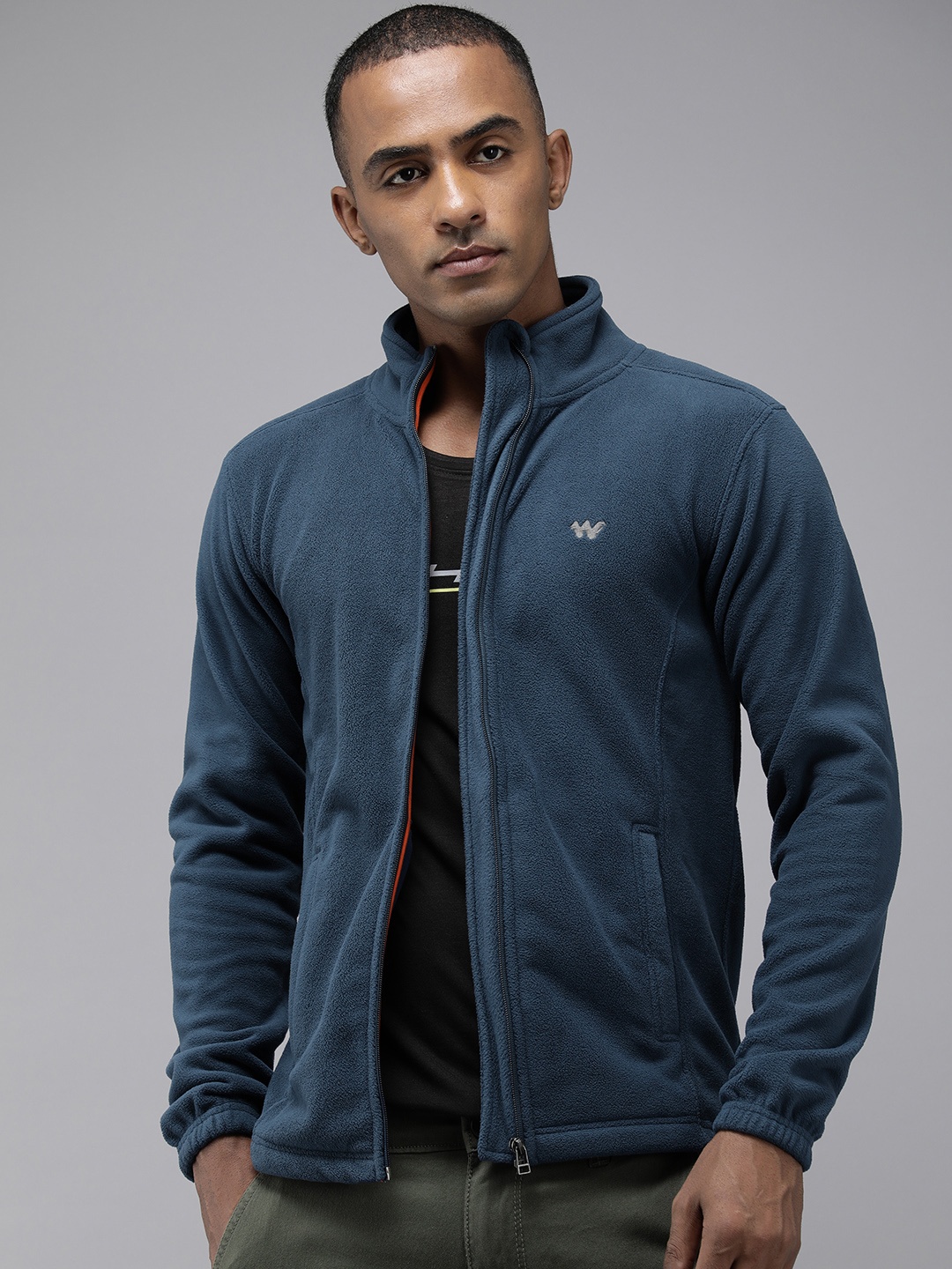 

Wildcraft Fleece Water Anti Odour Resistant Sporty Jacket, Navy blue