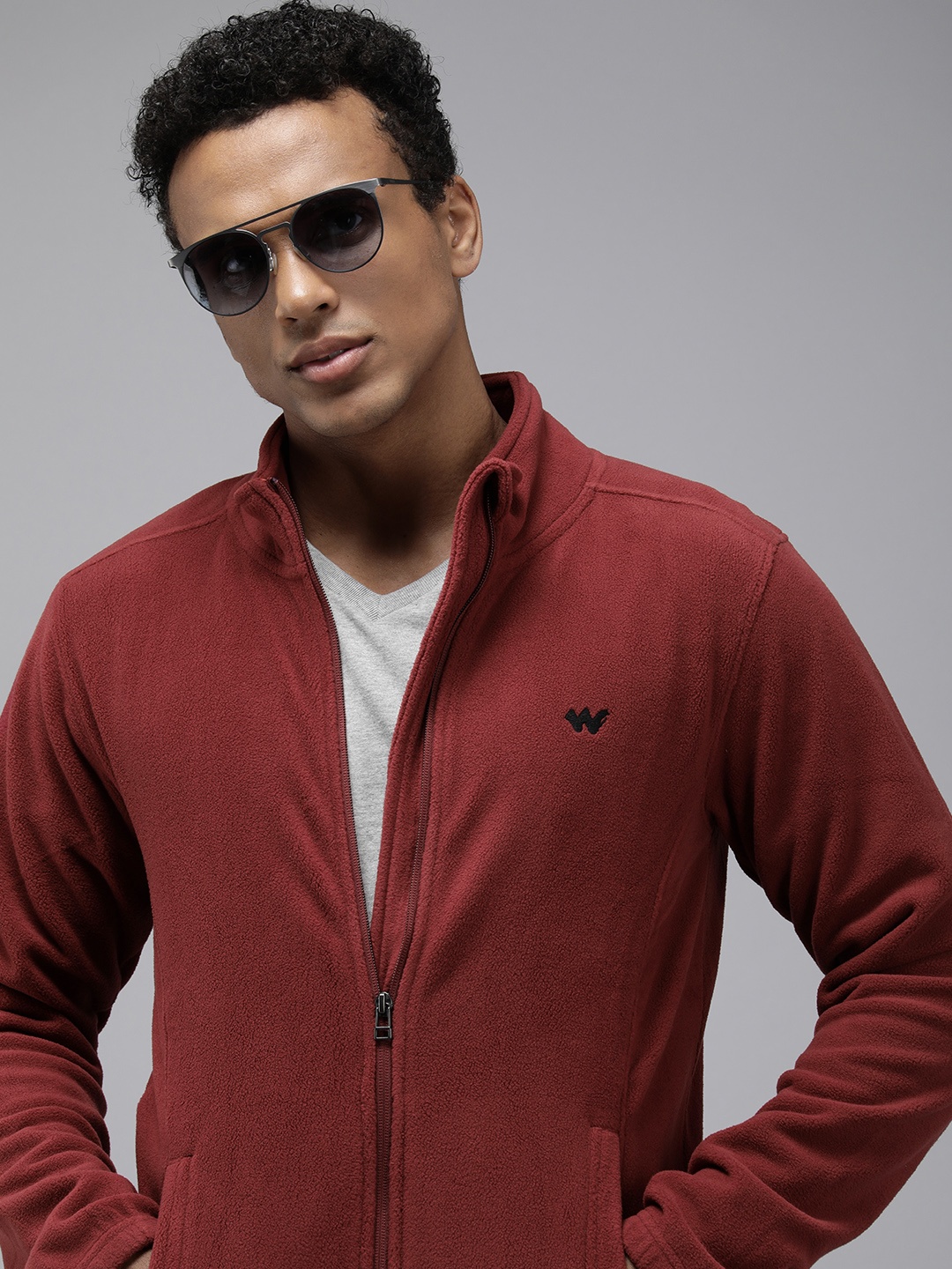 

Wildcraft Solid Anti Odour Trekking Sporty Jacket, Maroon