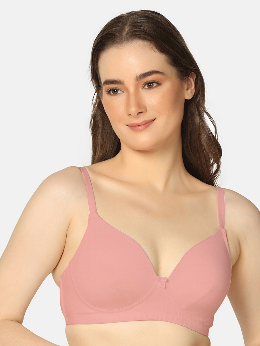 

Curvy Love Medium Coverage Lightly Padded Bra With All Day Comfort, Pink