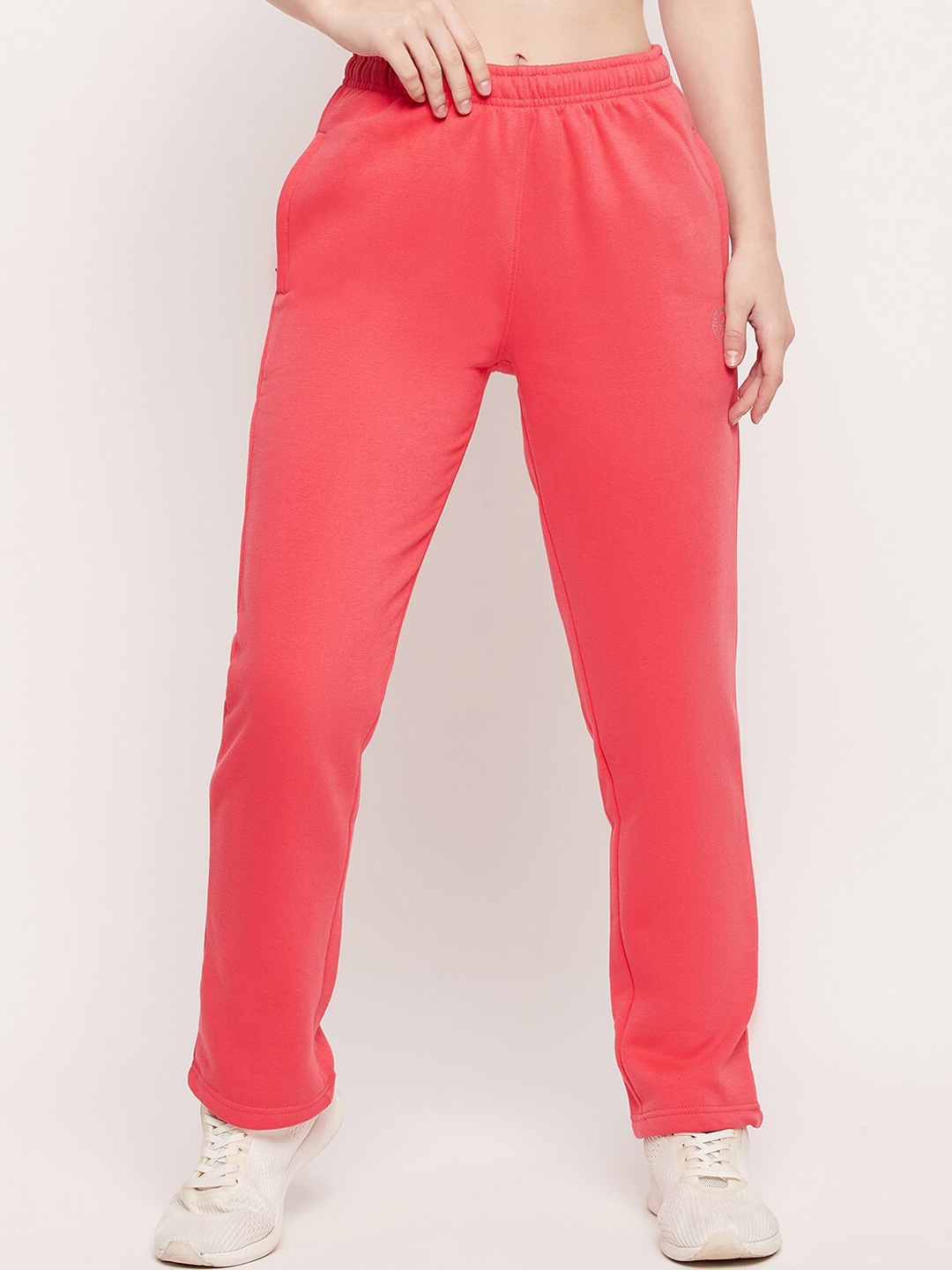 

NEVA Women Mid-Rise Fleece Track Pants, Fuchsia