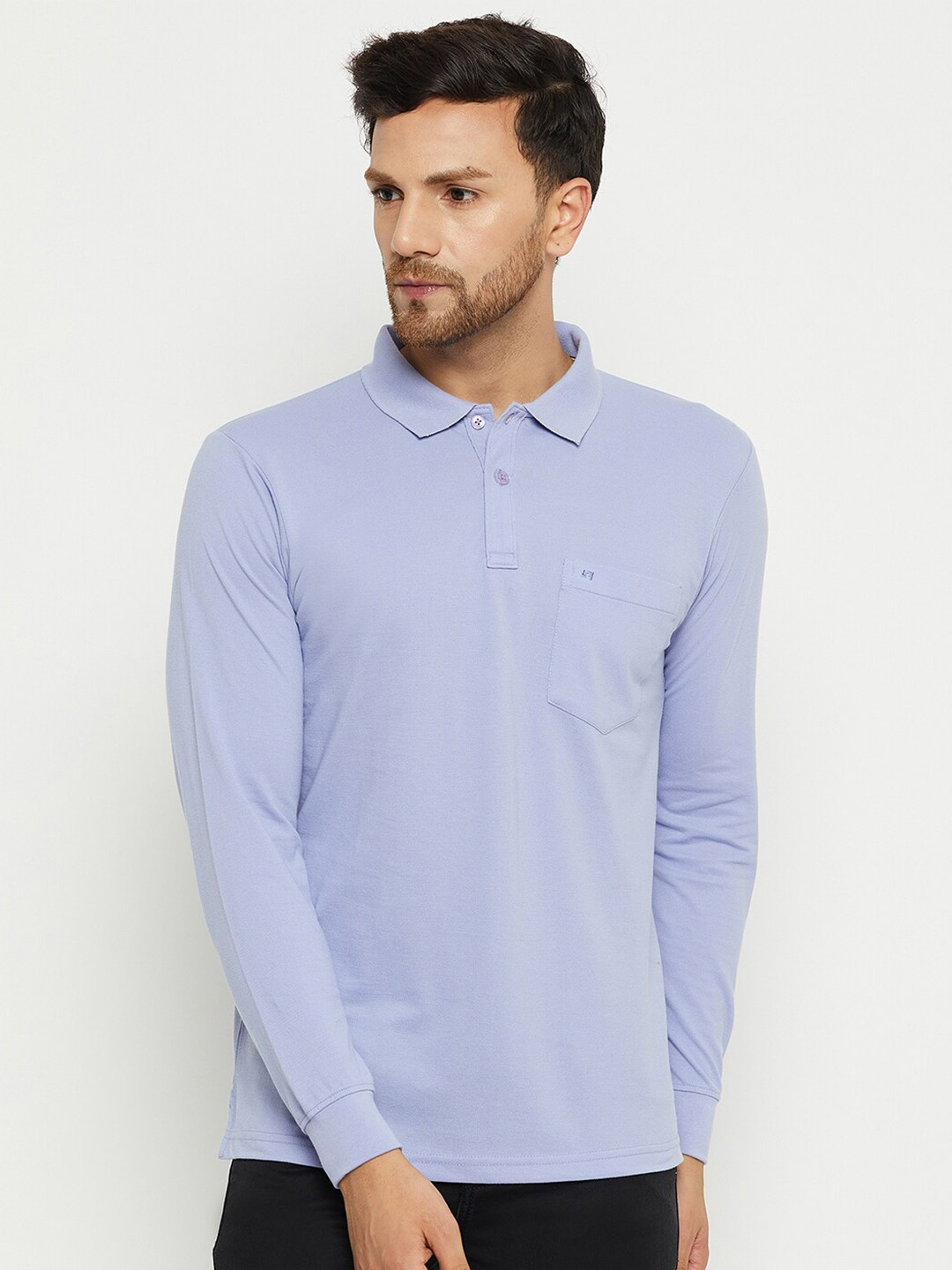 

NEVA Polo Collar Long Sleeves T-shirt, Blue