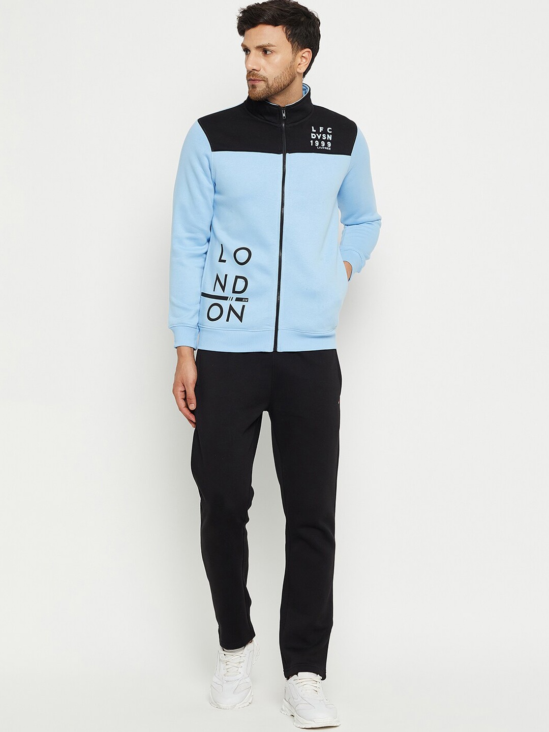 

NEVA Colourblocked Mock Collar Pre-Winter Tracksuit, Blue