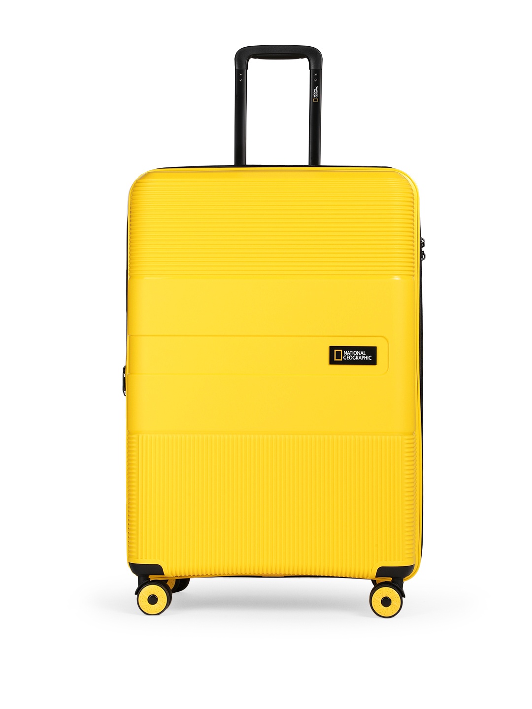 

National Geographic Unisex Solid 360-Degree Rotation Large Trolley Bag - 76.5 cm, Yellow