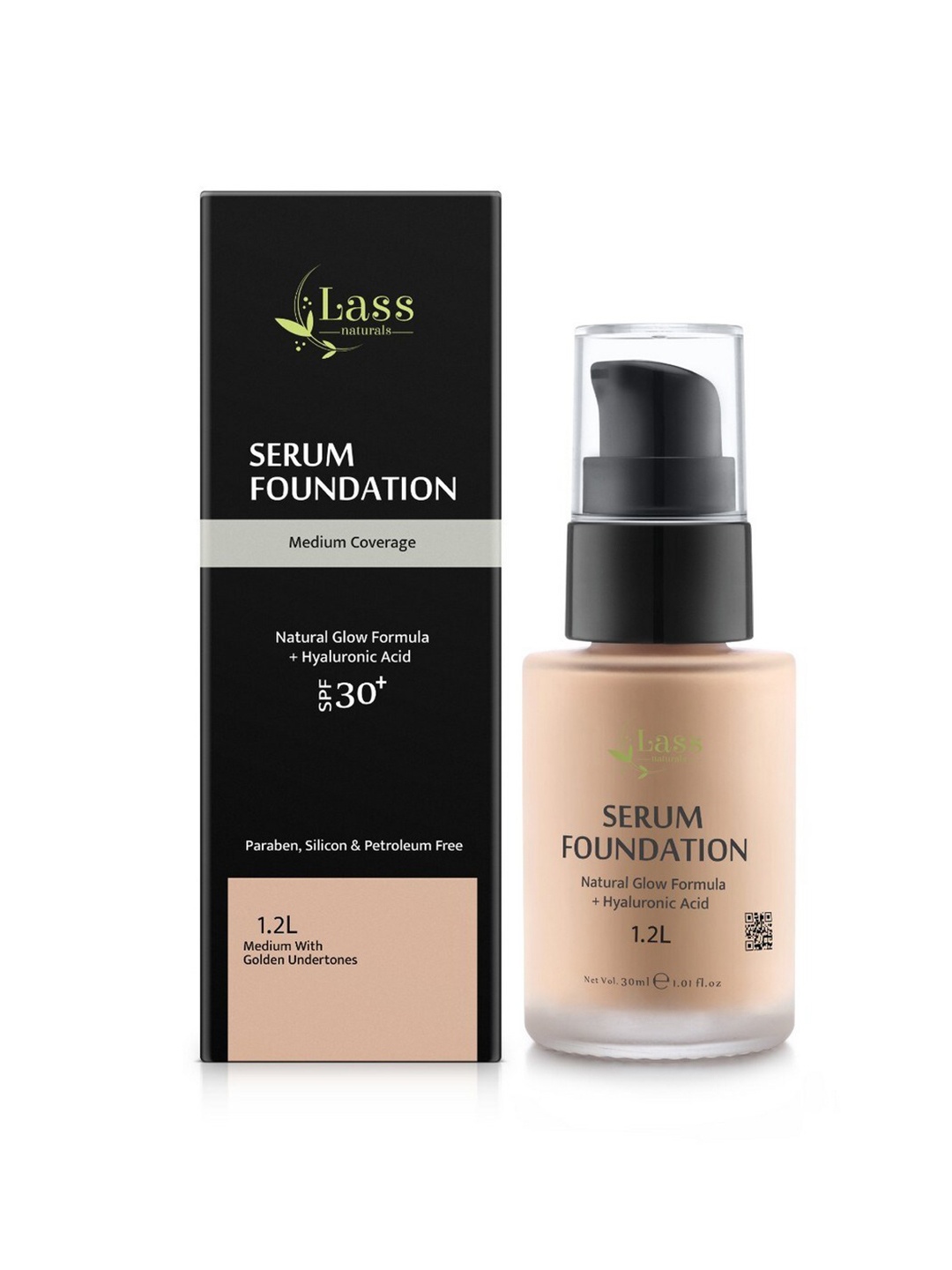 

Lass Naturals Serum Liquid Foundation For Natural Glow - Light 1.2, Nude