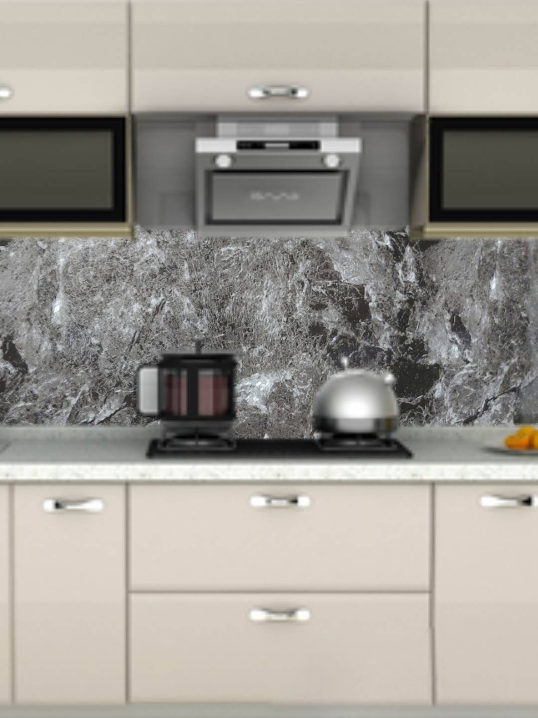 

Jaamso Royals Grey Black Marble Pattern Waterproof Self Adhesive Decor Wallpaper