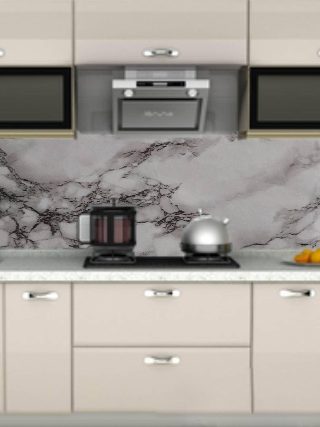

Jaamso Royals White & Grey Marble Self Adhesive Wallpaper