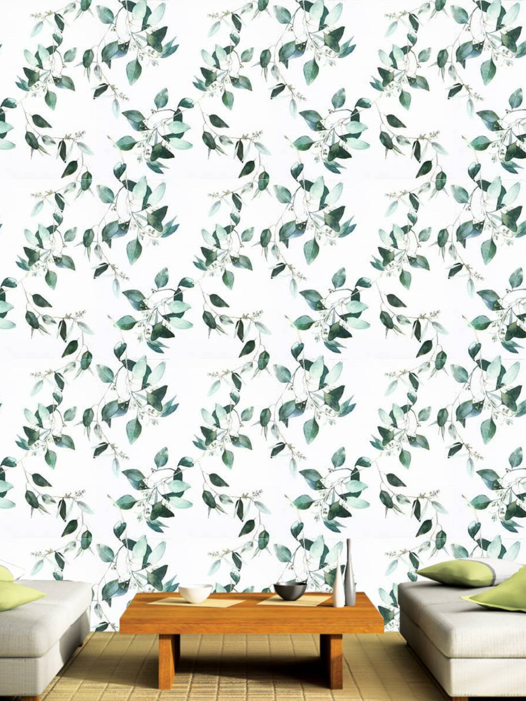 

Jaamso Royals White & Green Leaves Printed Self-Adhesive Wall Sticker