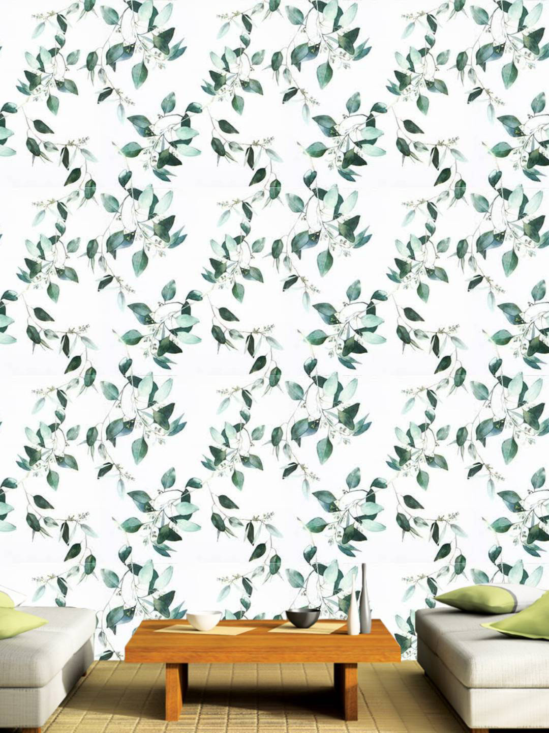 

Jaamso Royals White & Green Leaves Printed Self-Adhesive Wall Sticker