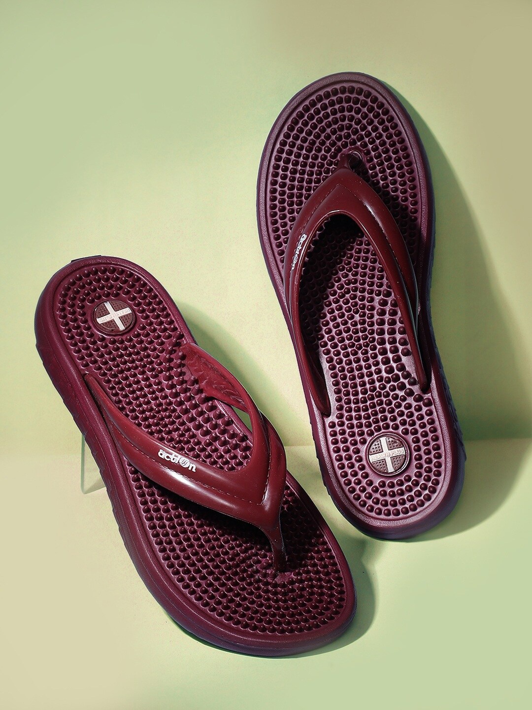 

Action Women Self Design Thong Flip-Flops, Maroon