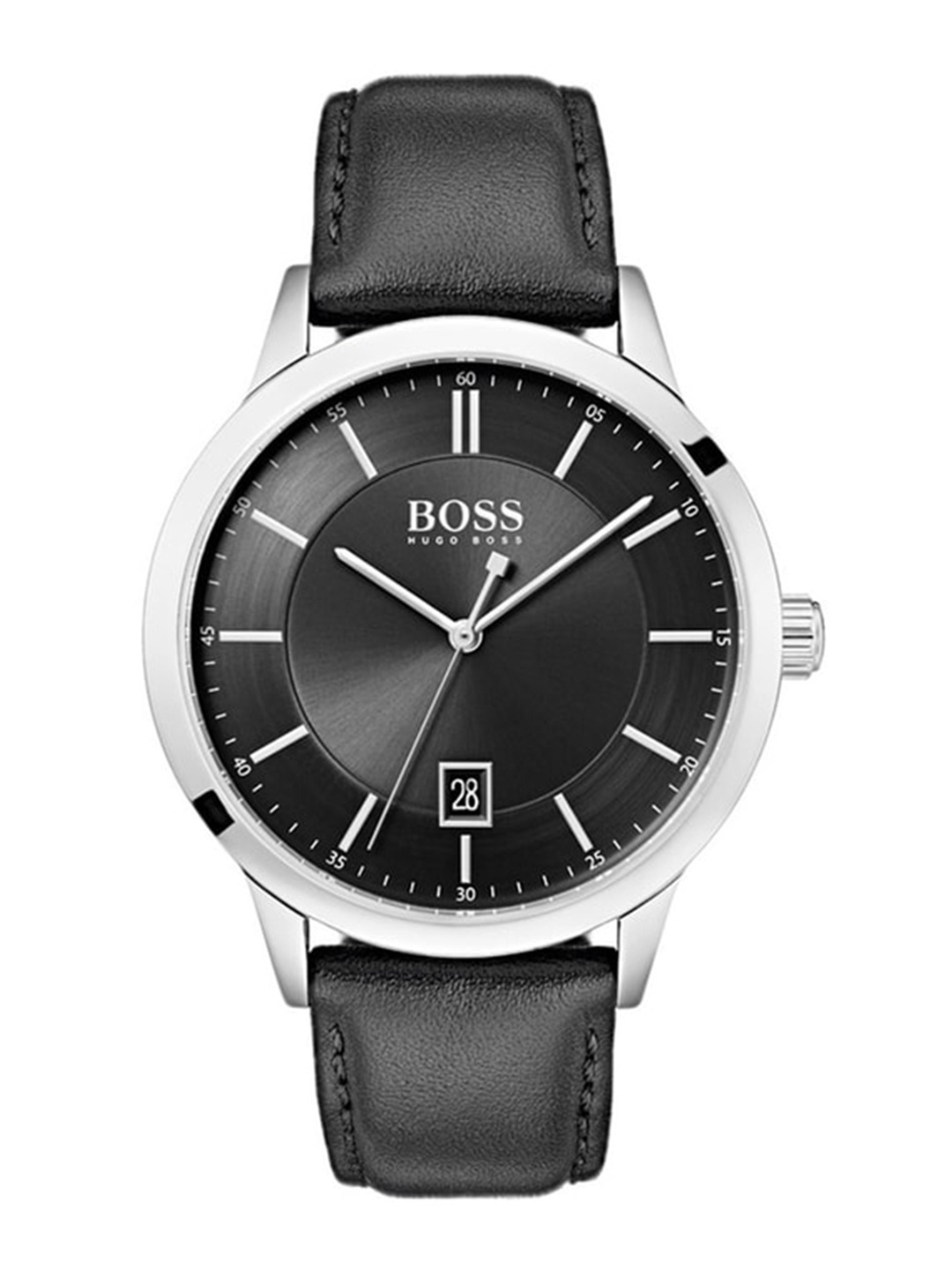 

BOSS Men Leather Straps Analogue Watch 01513611, Black