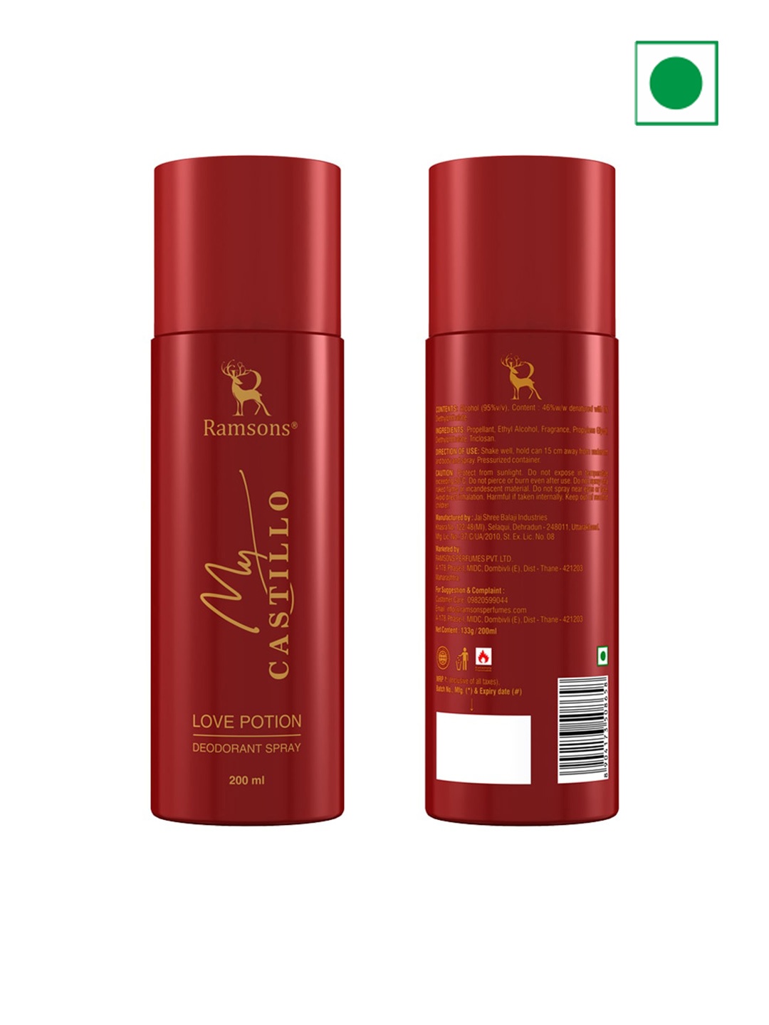 

Ramsons My Castillo Love Potion Deodorant Spray 200 ml, Red