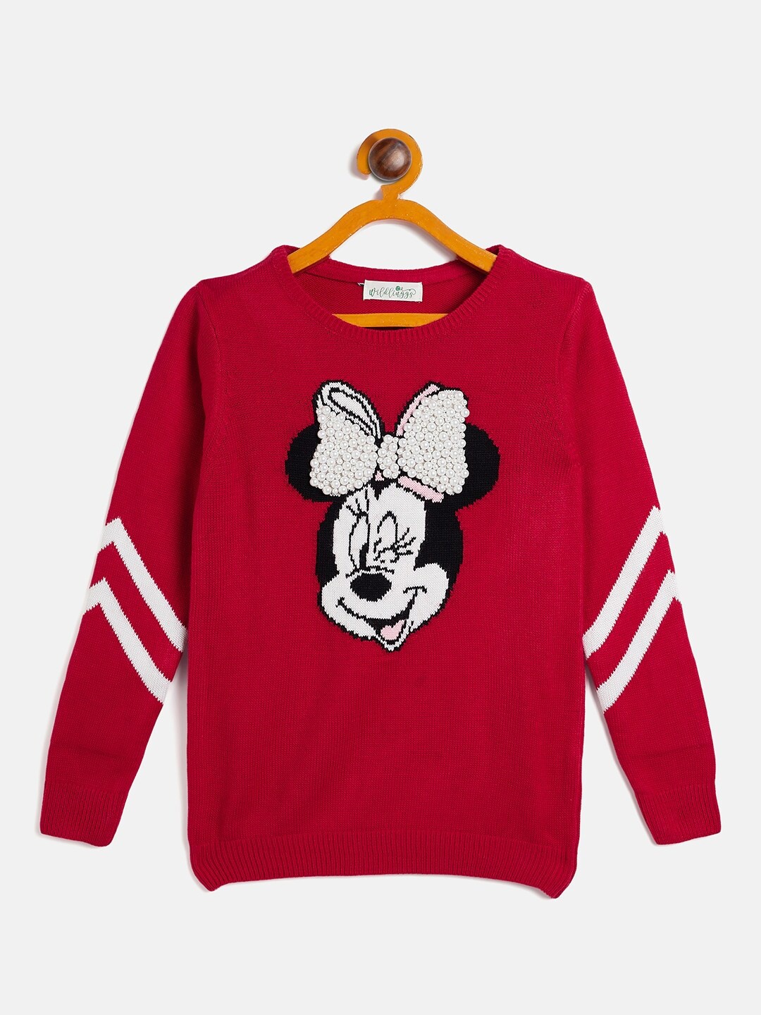

JWAAQ Kids Mickey Mouse Printed Pullover, Red