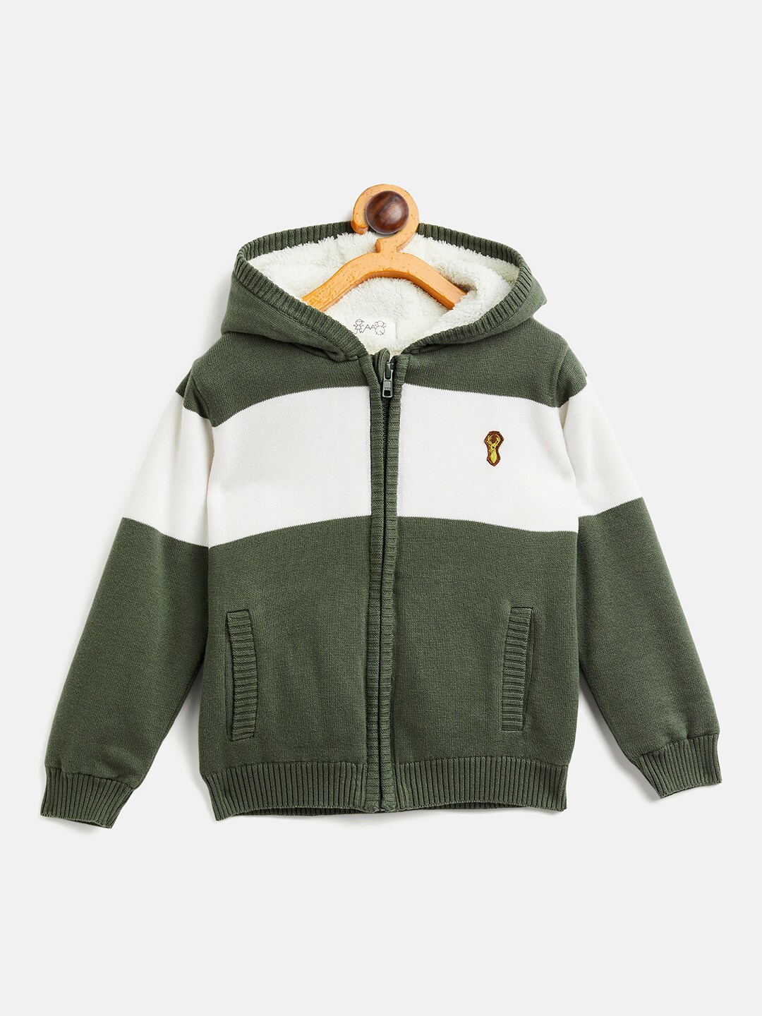 

JWAAQ Boys Colourblocked Cardigan, Green