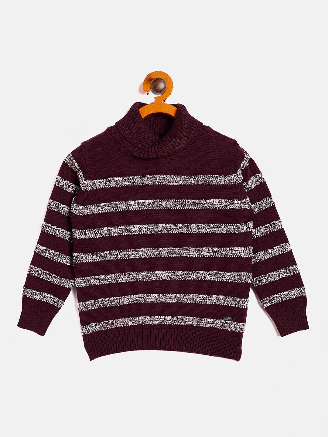 

JWAAQ Boys Striped Pullover, Purple