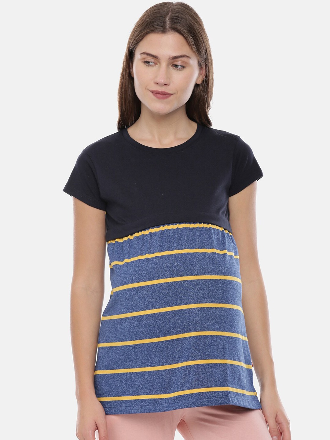 

GOLDSTROMS Striped Maternity Top, Yellow