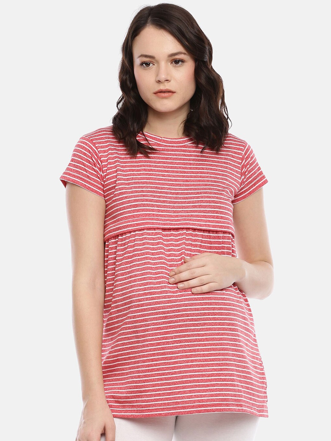 

GOLDSTROMS Striped Maternity Top, Fuchsia