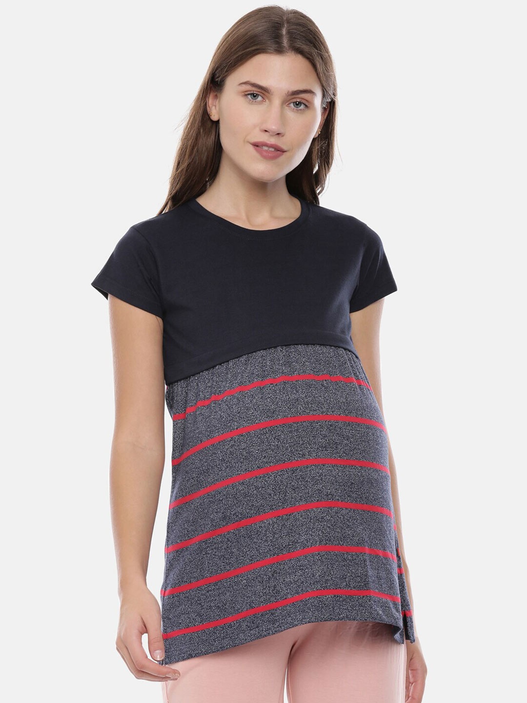 

GOLDSTROMS Striped Maternity Top, Red