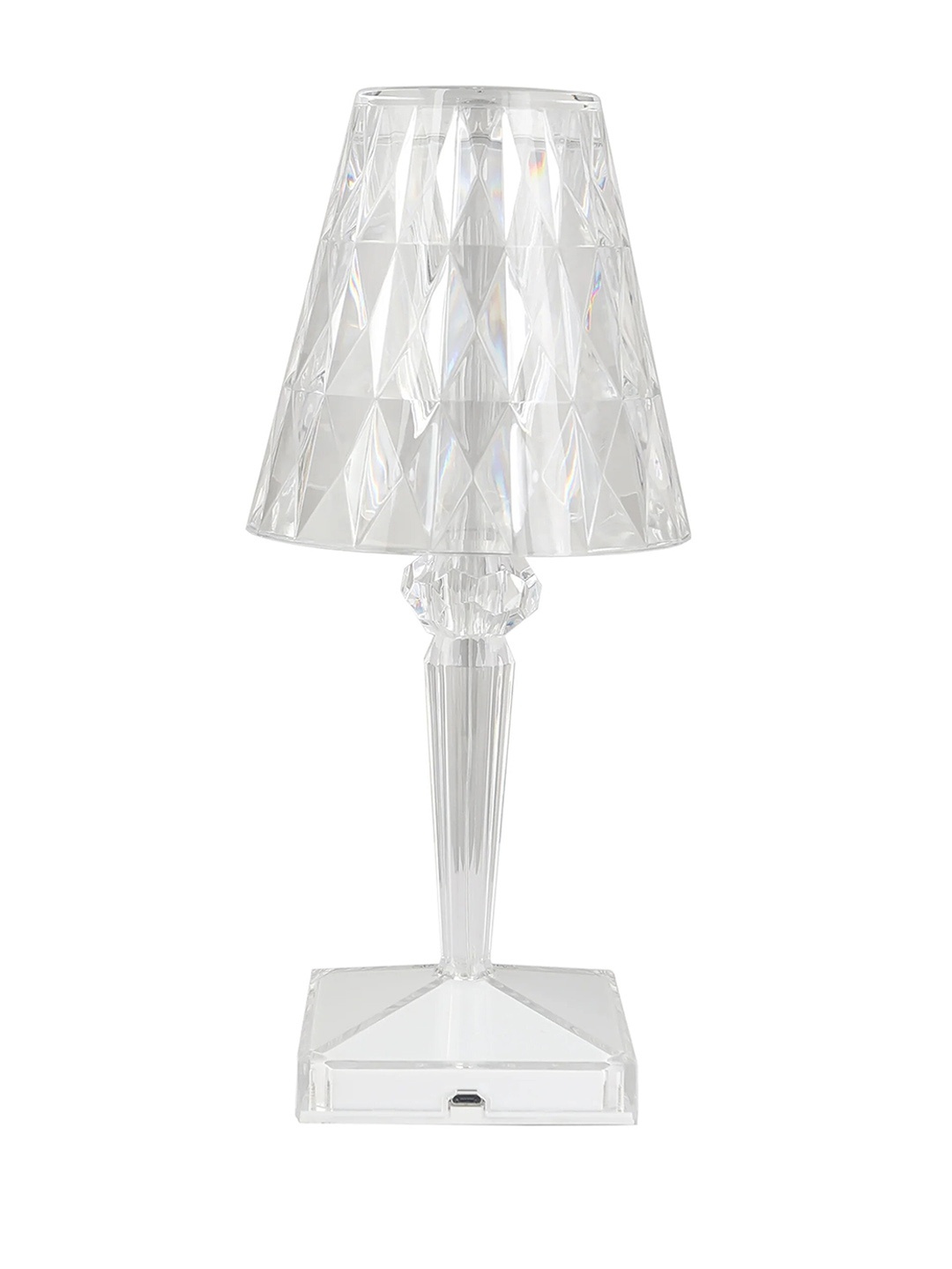 

Awestuffs Crystal 16 Color LED USB Table Lamp Shade, White