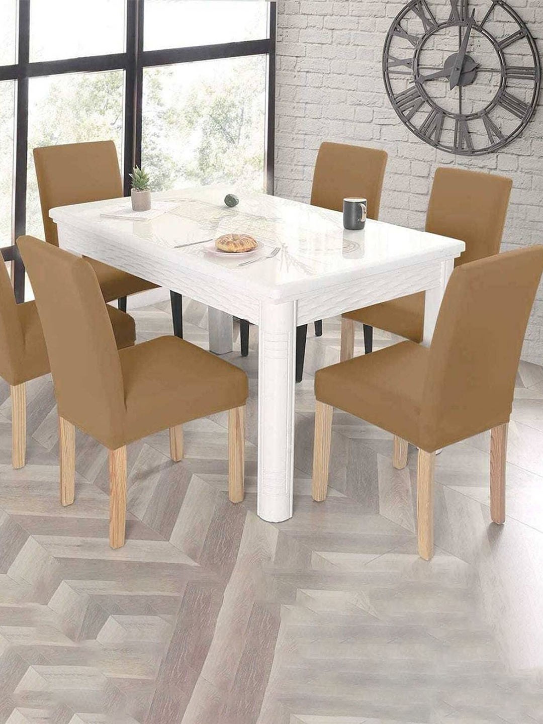 

Dakshya Industries Beige 6 Pieces Chair Covers
