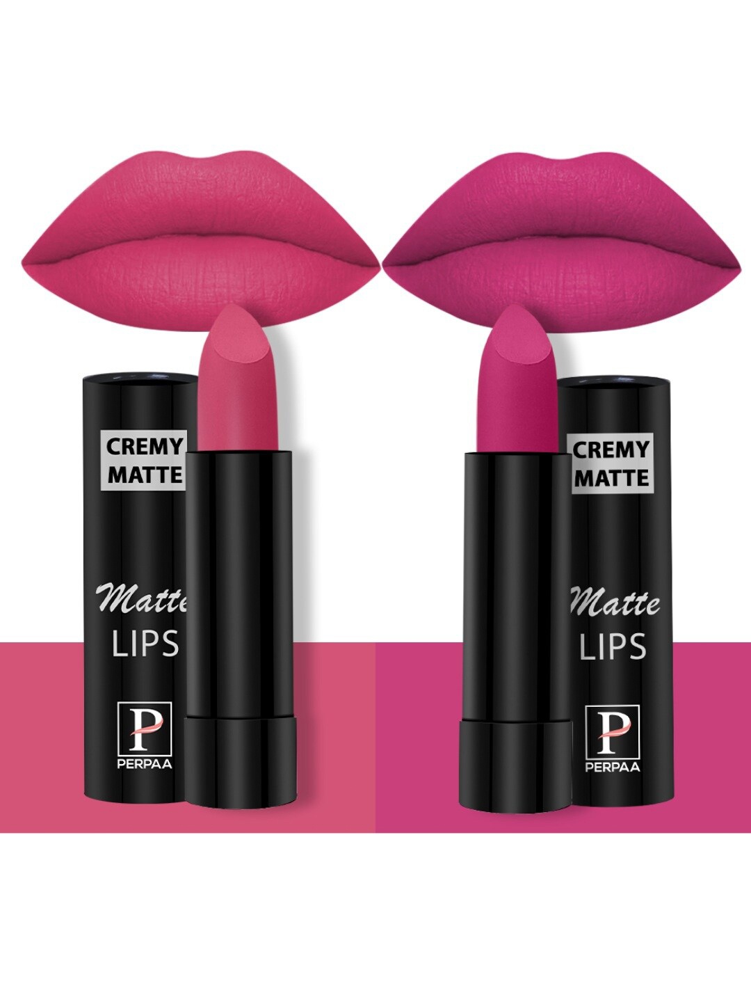 

PERPAA Creamy Matte Set Of 2 Long Stay Intense Lipstick - Pink Fusion 60 - Pink Fusion 71