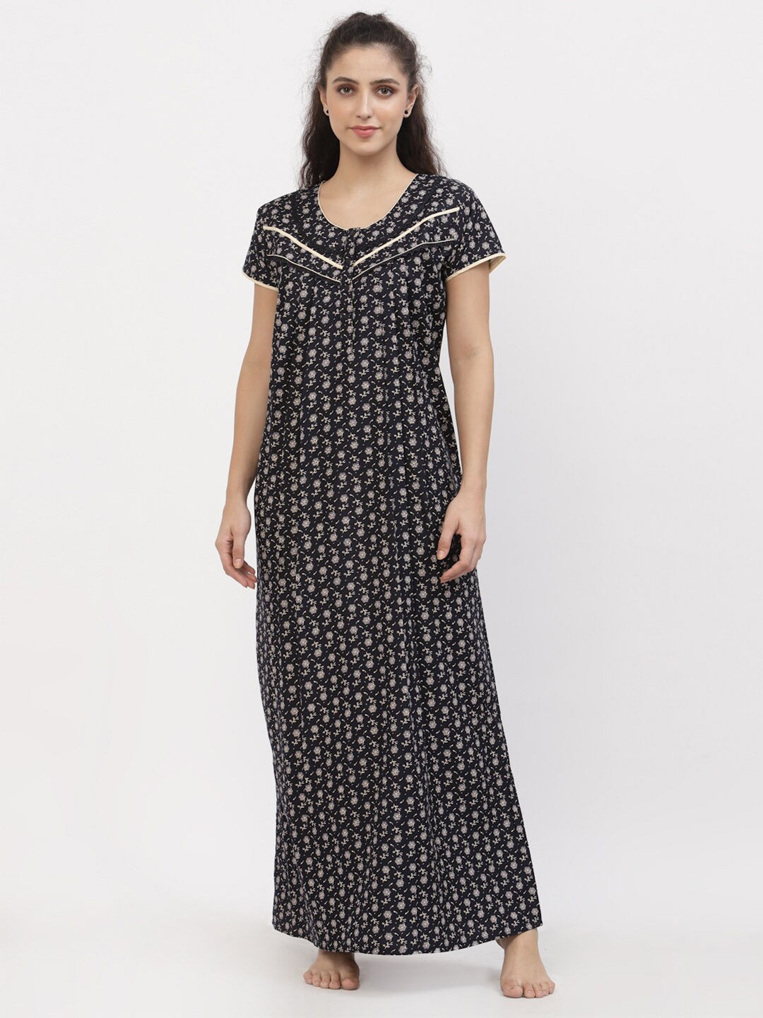 

Sweet Dreams Floral Printed Maxi Nightdress, Blue