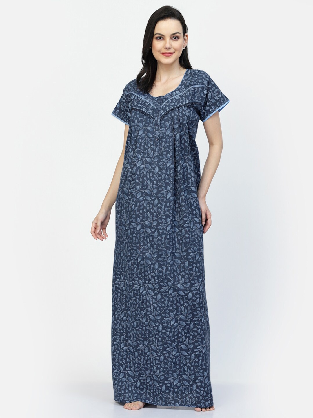 

Sweet Dreams Floral Printed Maxi Nightdress, Blue