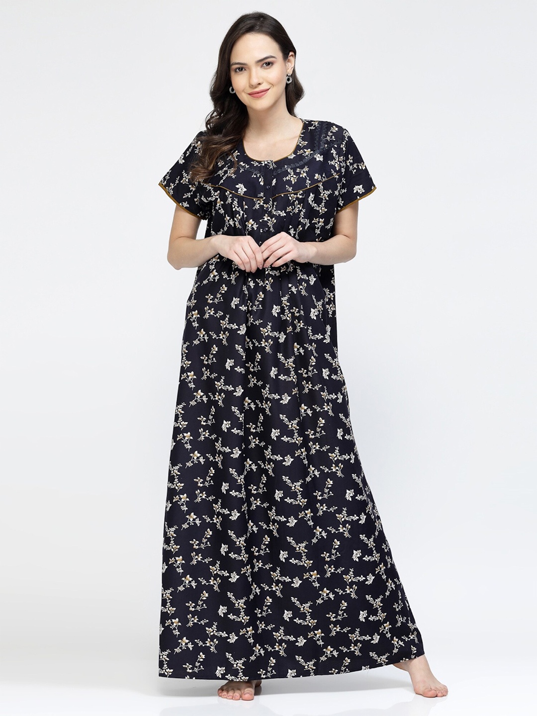 

Sweet Dreams Floral Printed Maxi Nightdress, Blue