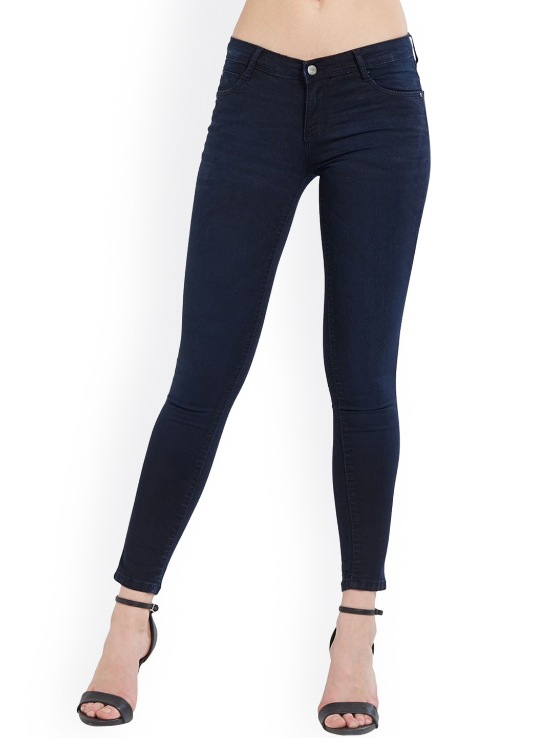 

Kraus Jeans Women Skinny Fit Clean Look Stretchable Jeans, Blue