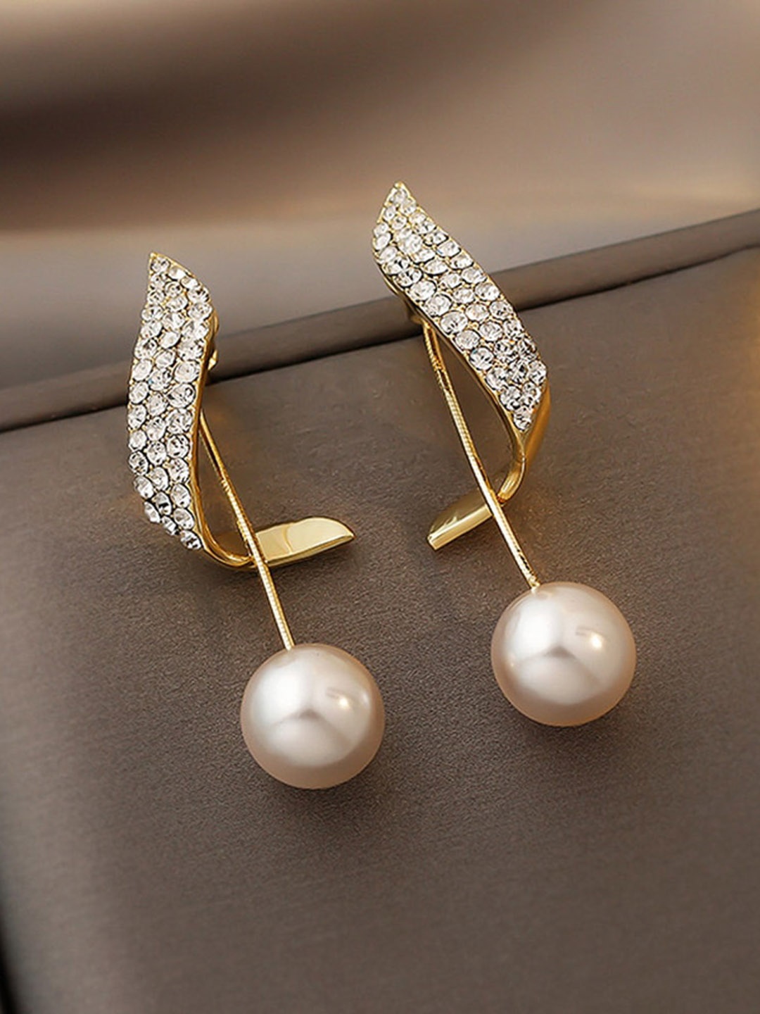 

Shining Diva Fashion Gold-Plated Contemporary Drop Earrings