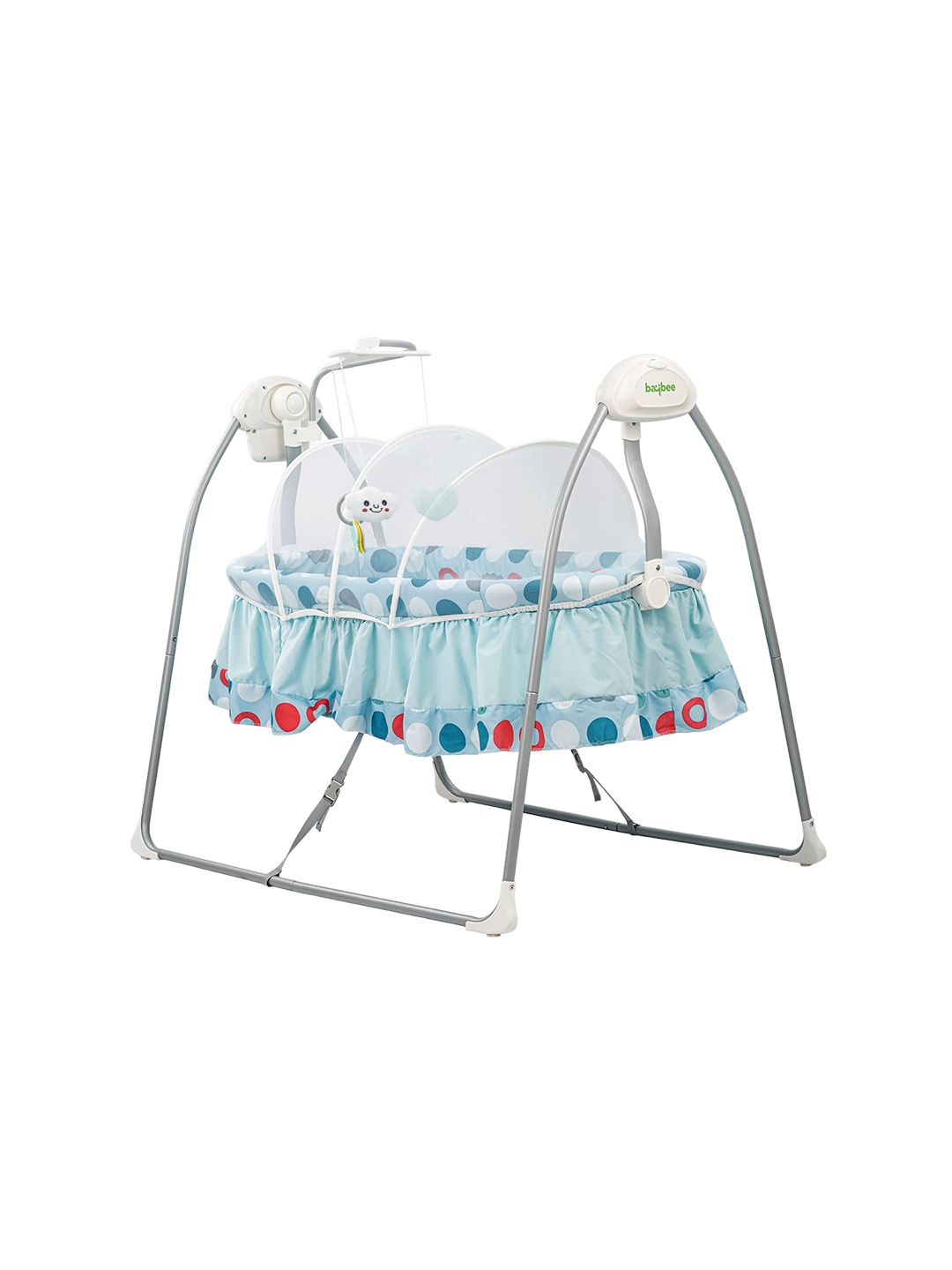 

BAYBEE Infants Blue & White Cotton Electric Swing Cradle