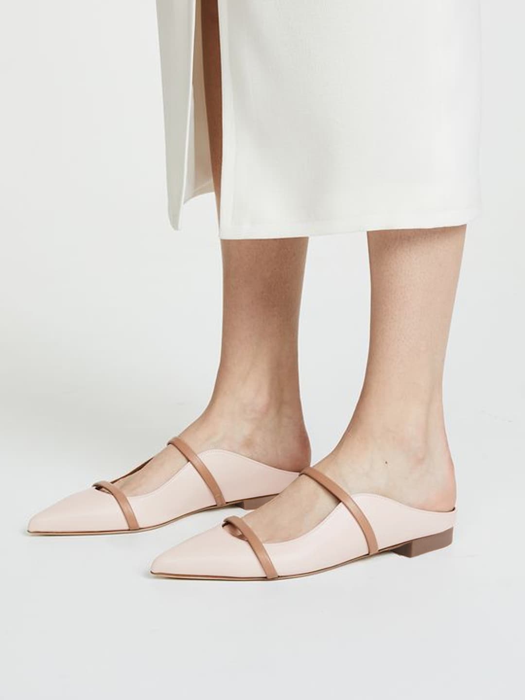 

Shoetopia Girls Pointed Toe Mules, Cream
