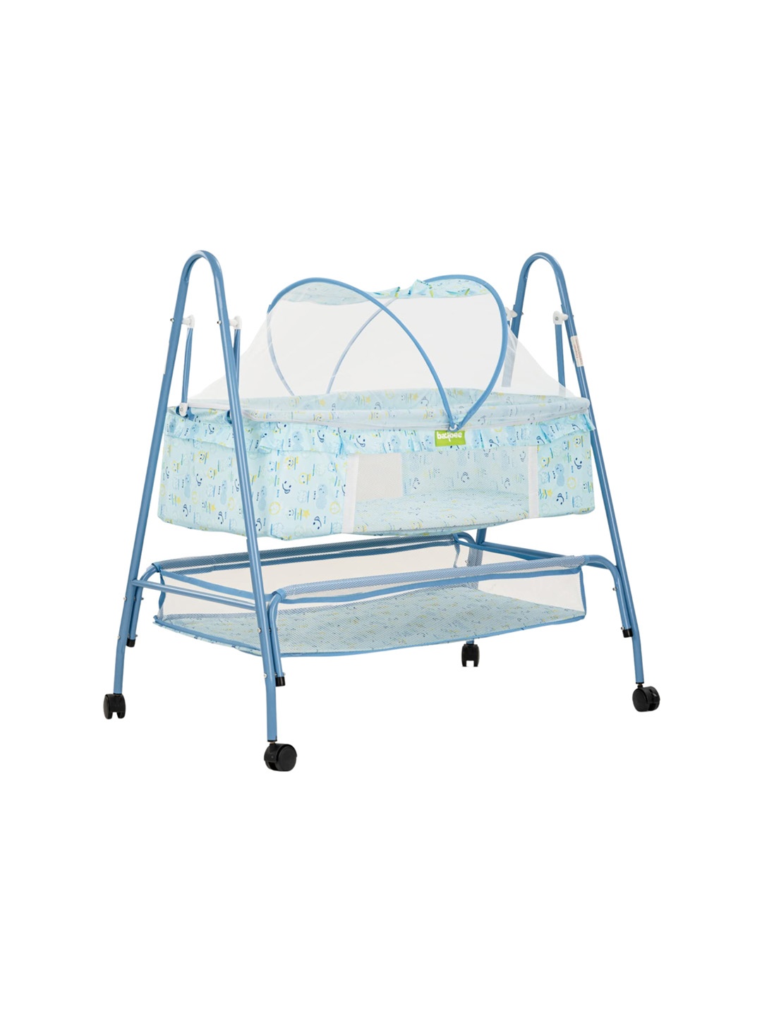 

BAYBEE Infants Mosquito Net Cotton Swing Cradle, Blue