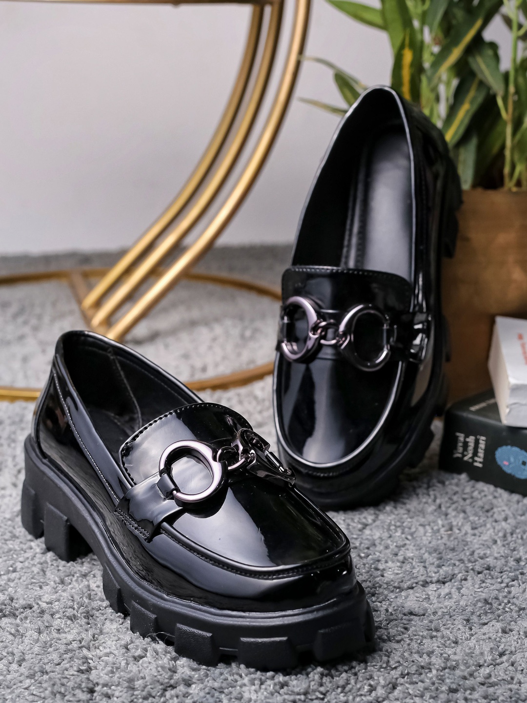 

Brauch Women Padded Insole Horsebit Loafers, Black