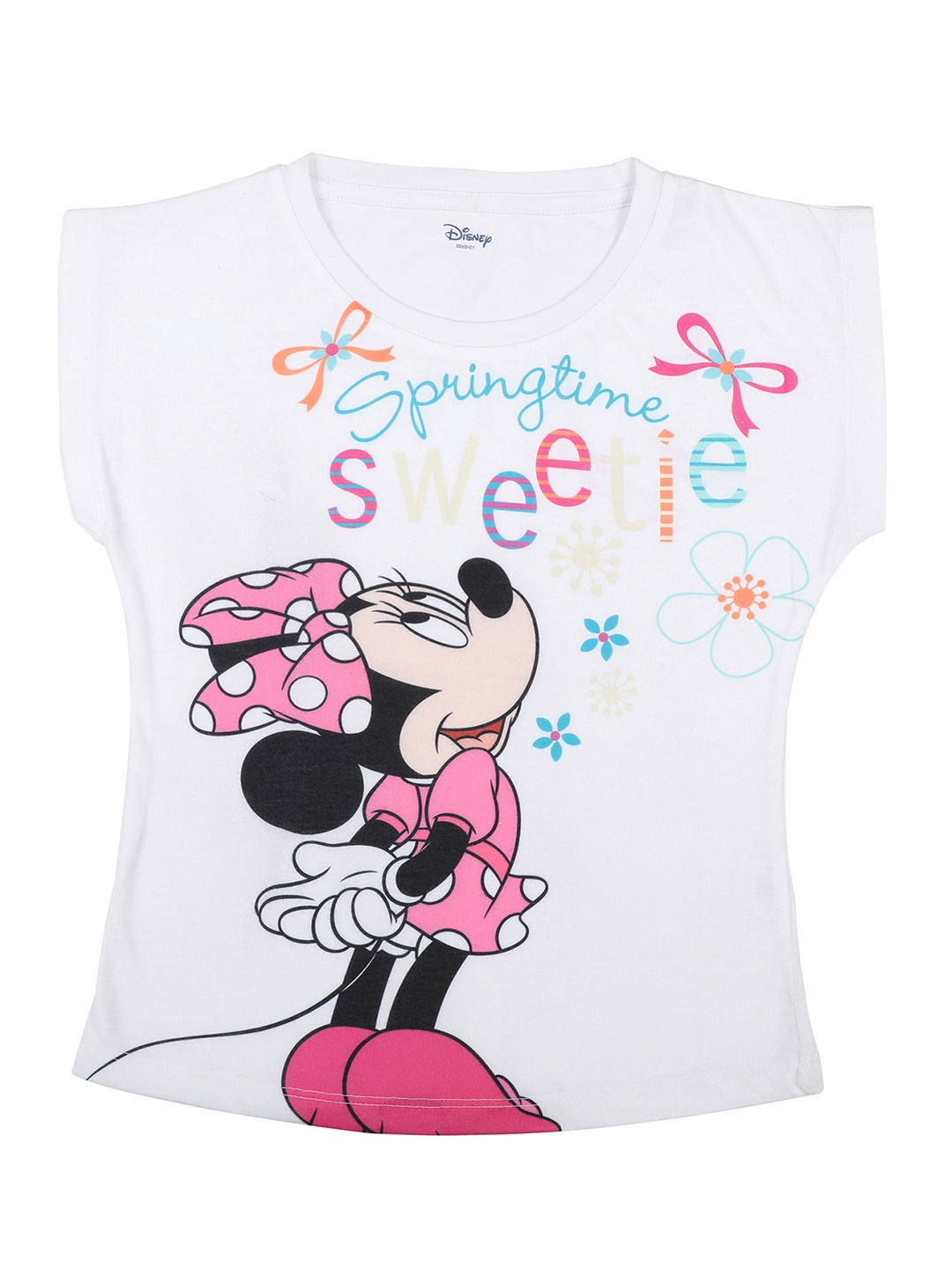 

Disney by Wear Your Mind Girls White Printed Top
