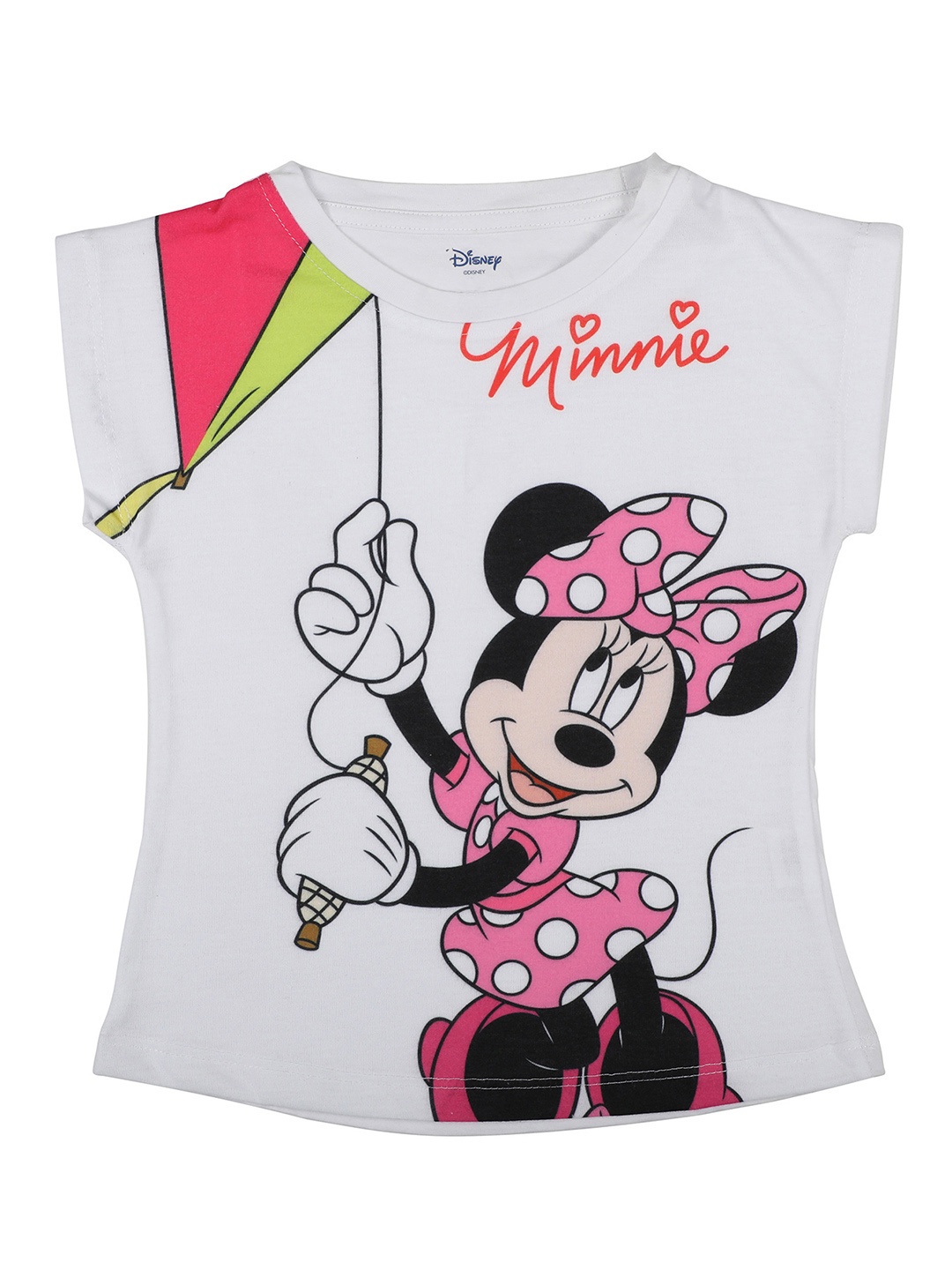 

Disney by Wear Your Mind Girls White Printed Top