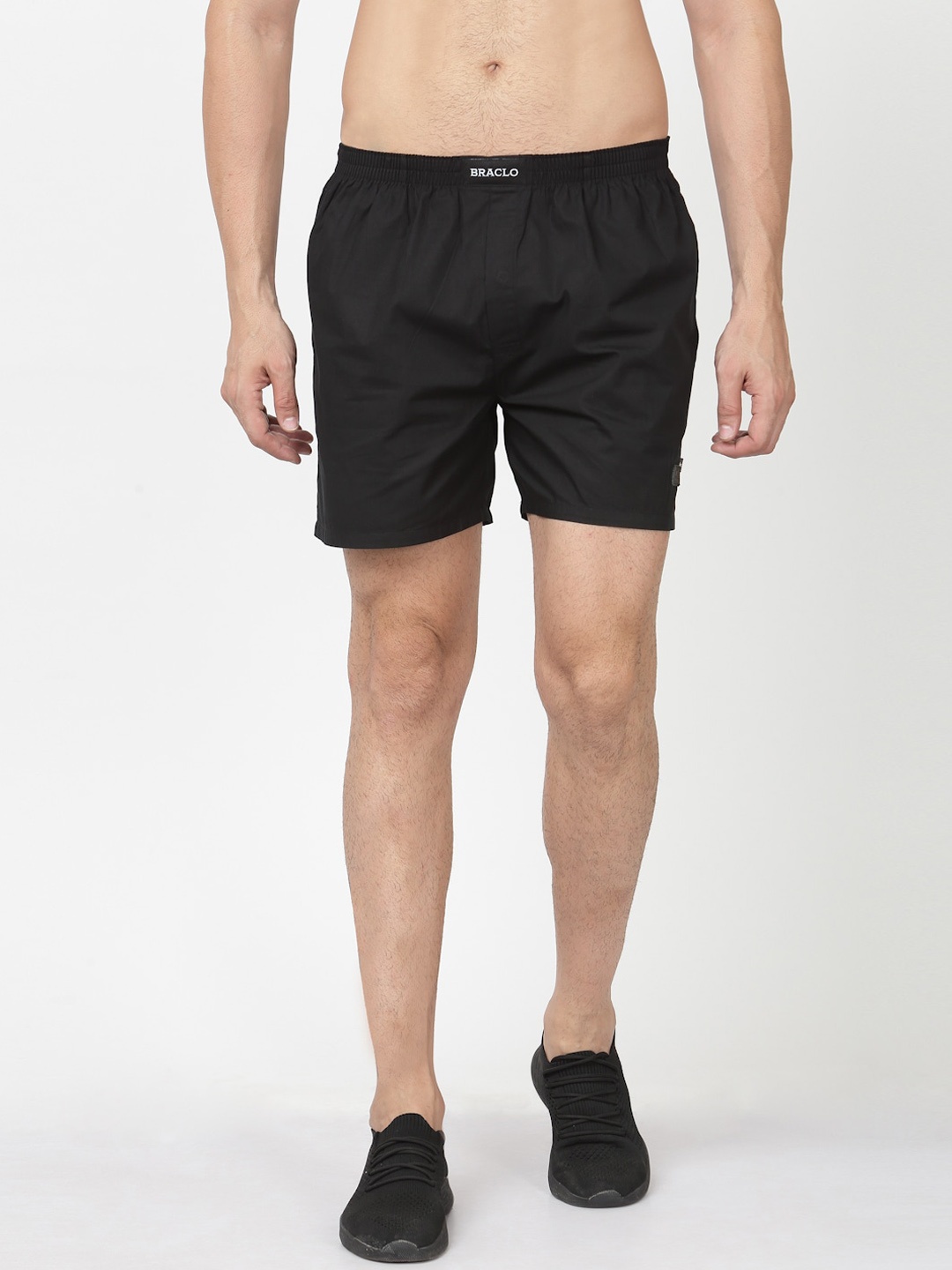 

BRACLO Mid-Rise Cotton Boxers BRA-697BLA, Black