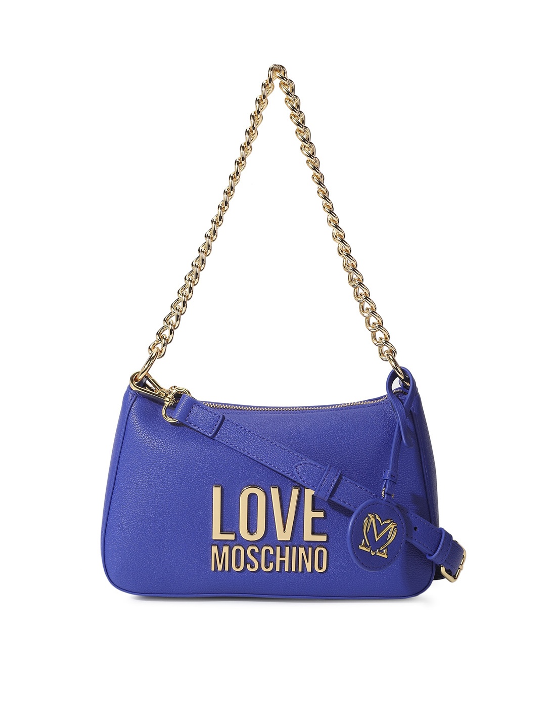 

LOVE MOSCHINO Embellished Structured Handheld Bag, Blue