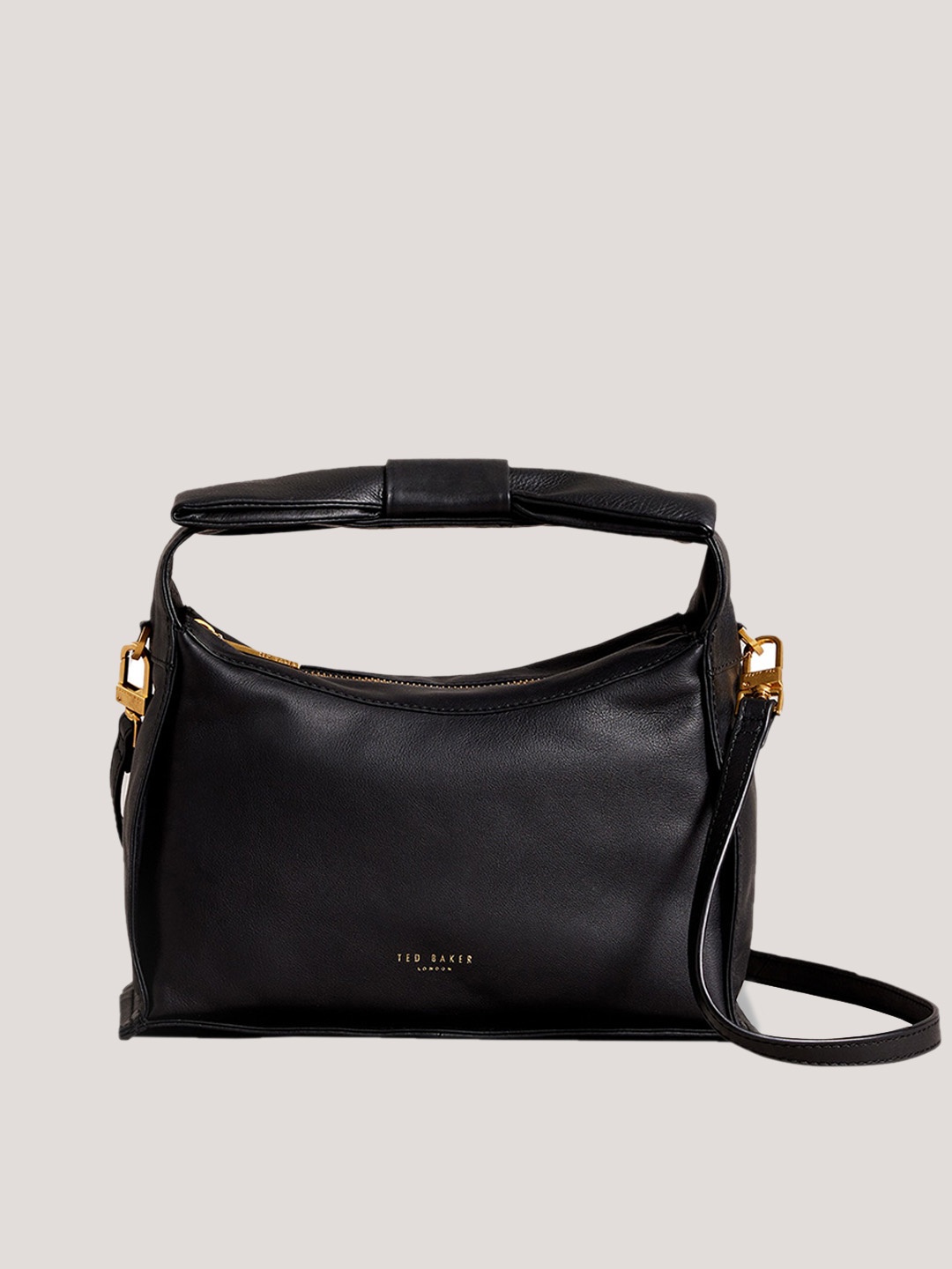 

Ted Baker Leather Structured Bow Detail Handheld Bag, Black