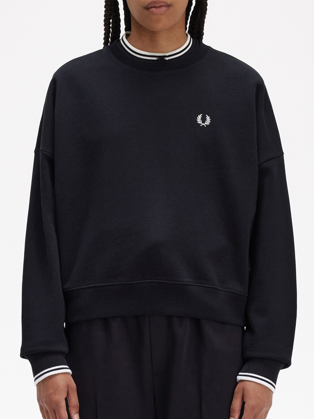 

Fred Perry Pure Cotton Pullover, Black