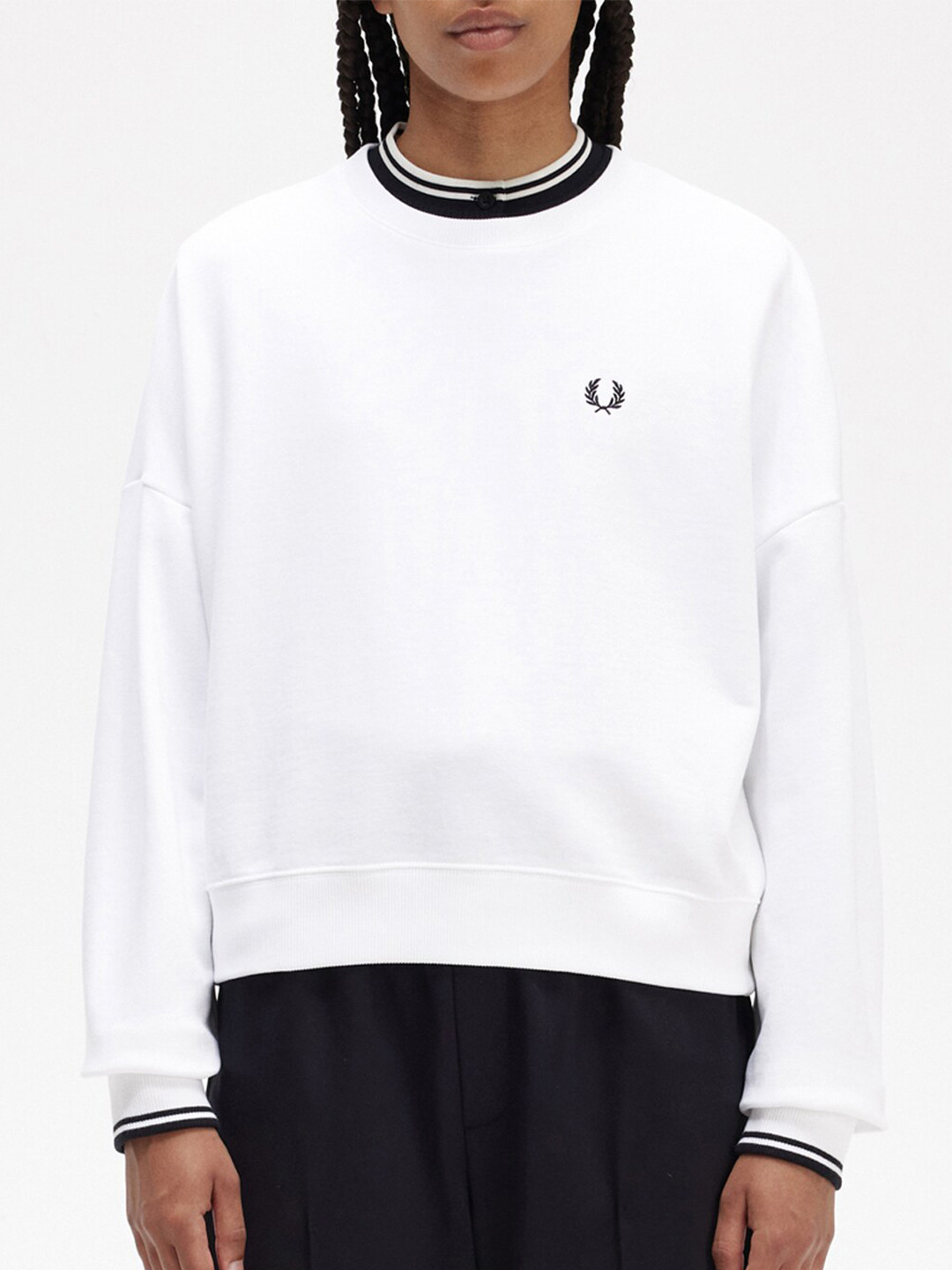 

Fred Perry Pure Cotton Pullover, White