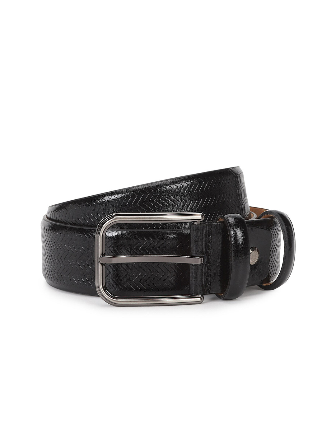 

ELLIOT RHODES Men Textured Leather Belt, Navy blue