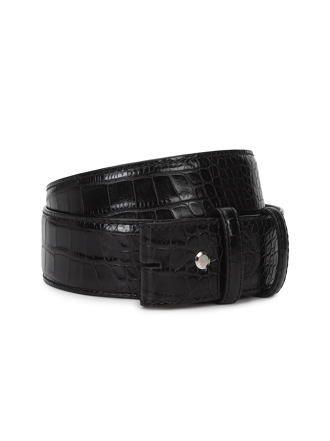 

ELLIOT RHODES Men Textured Leather Belt, Black