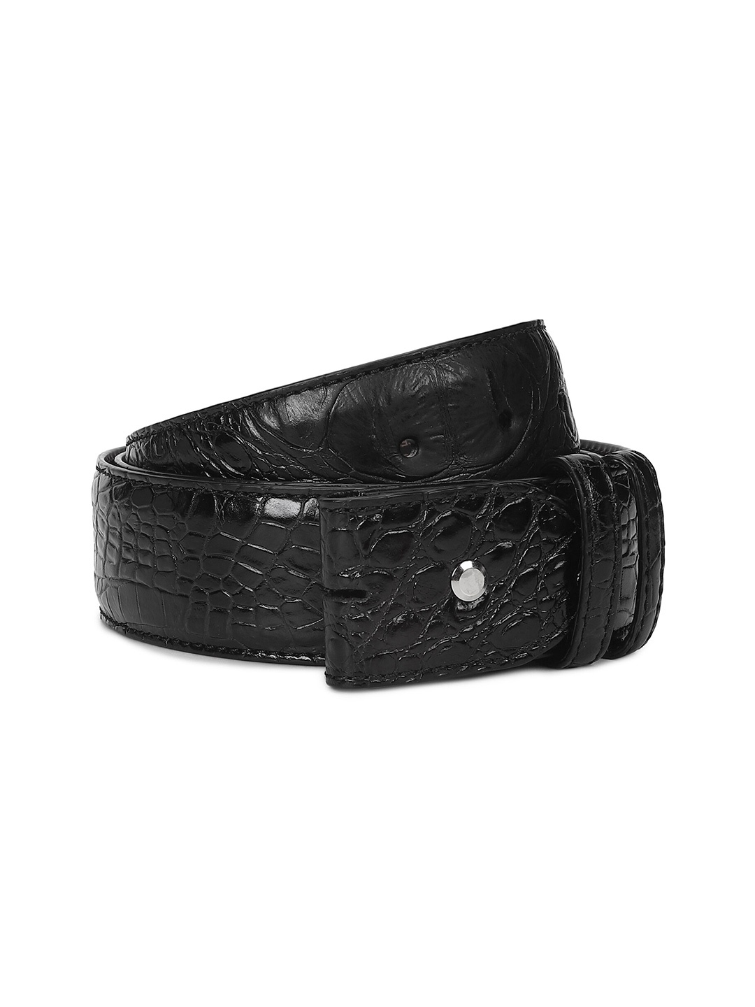 

ELLIOT RHODES Men Textured Leather Belt, Black