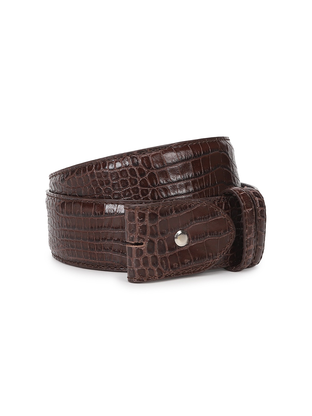 

ELLIOT RHODES Men Textured Leather Belt, Brown