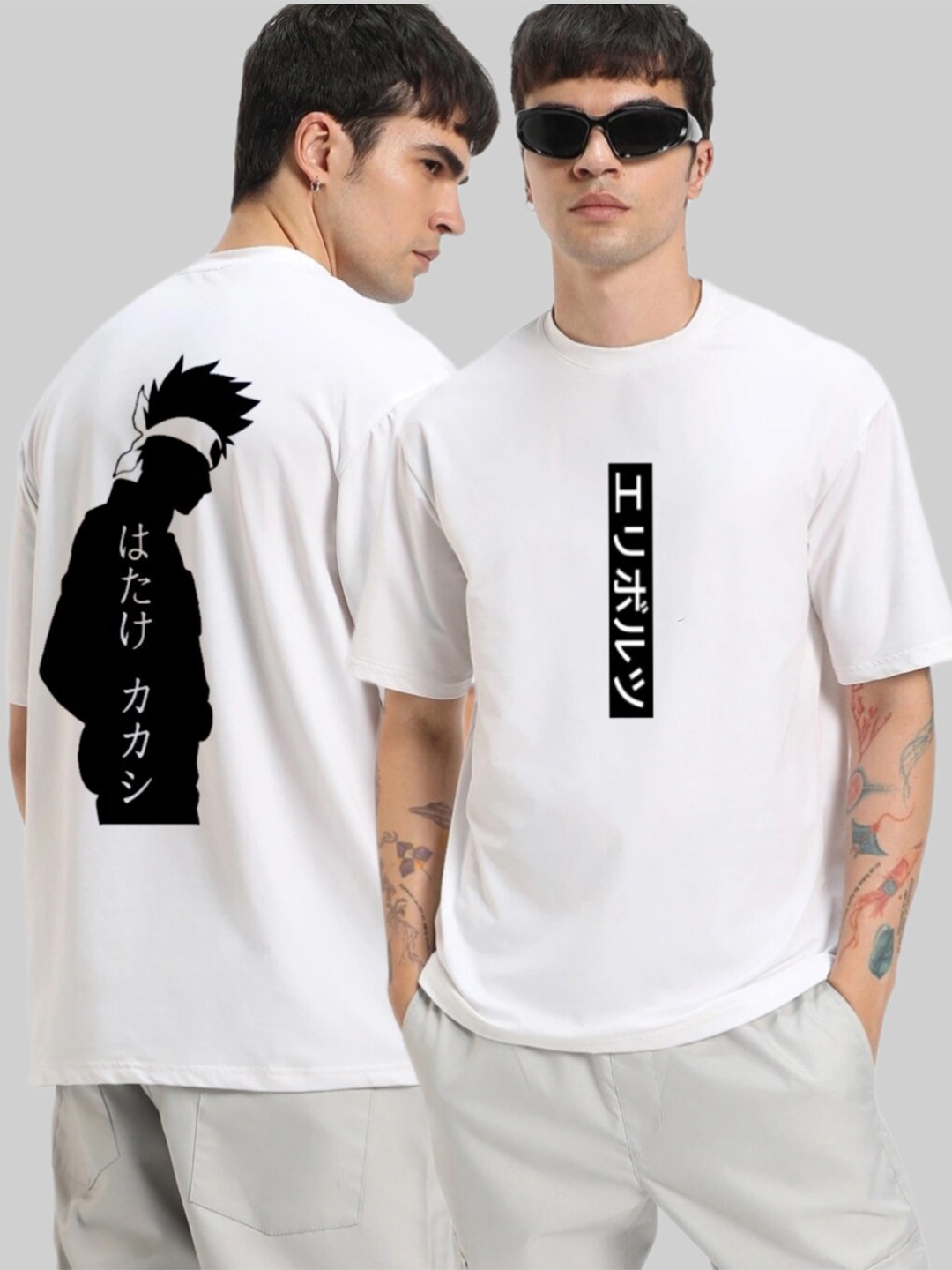 

Elibolz Graphic Printed Oversized Cotton T-shirt, White