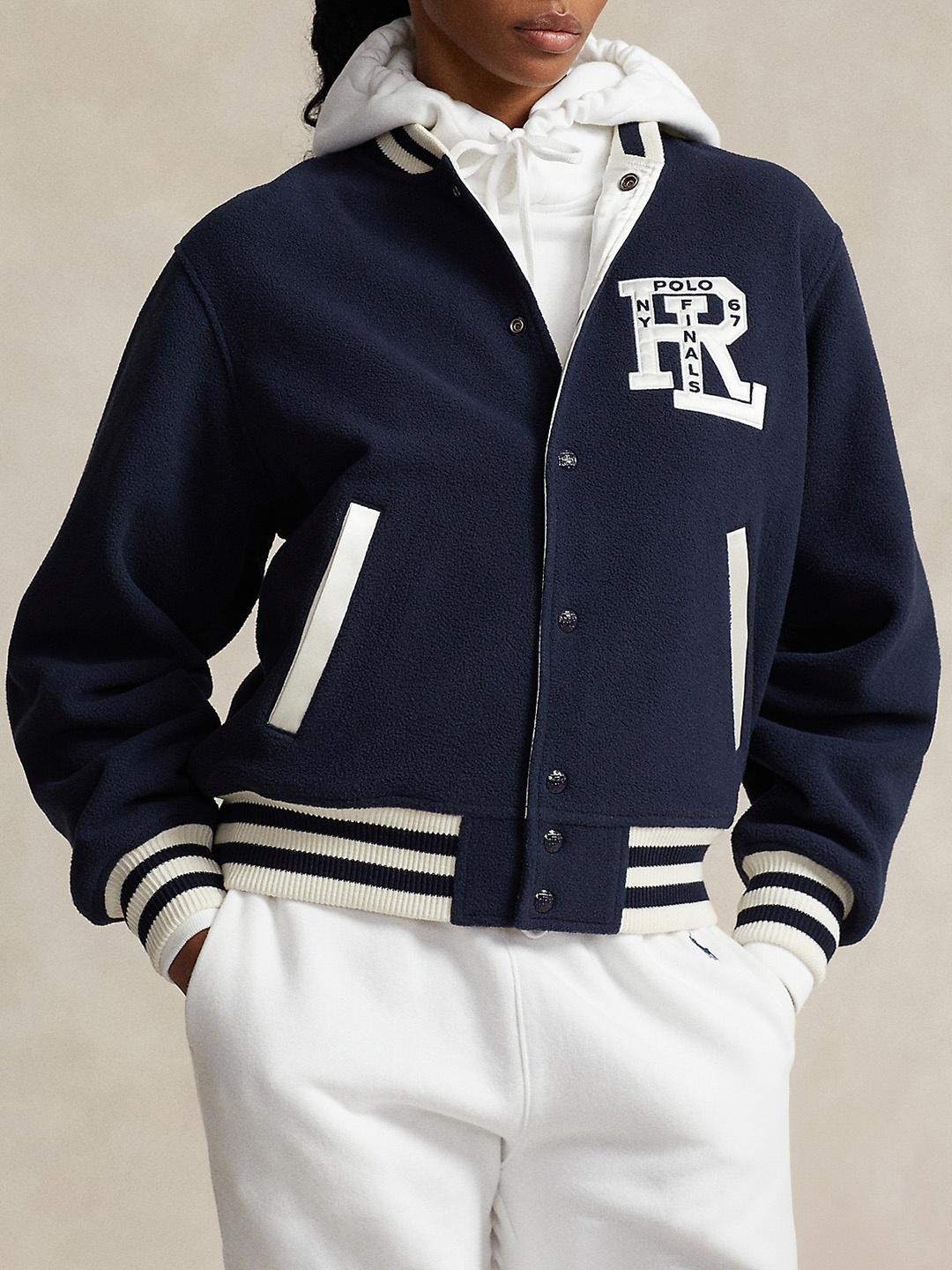 

Polo Ralph Lauren Printed Reversible Bomber Jacket, Navy blue