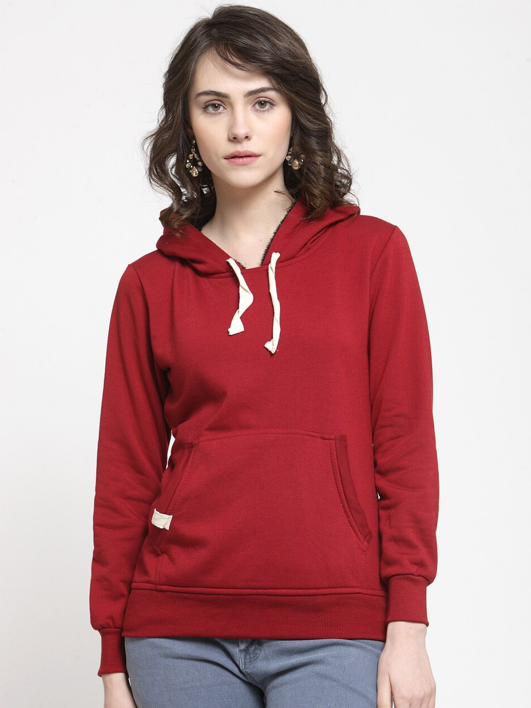 

BAESD Hooded Fleece Pullover Sweatshirt, Red
