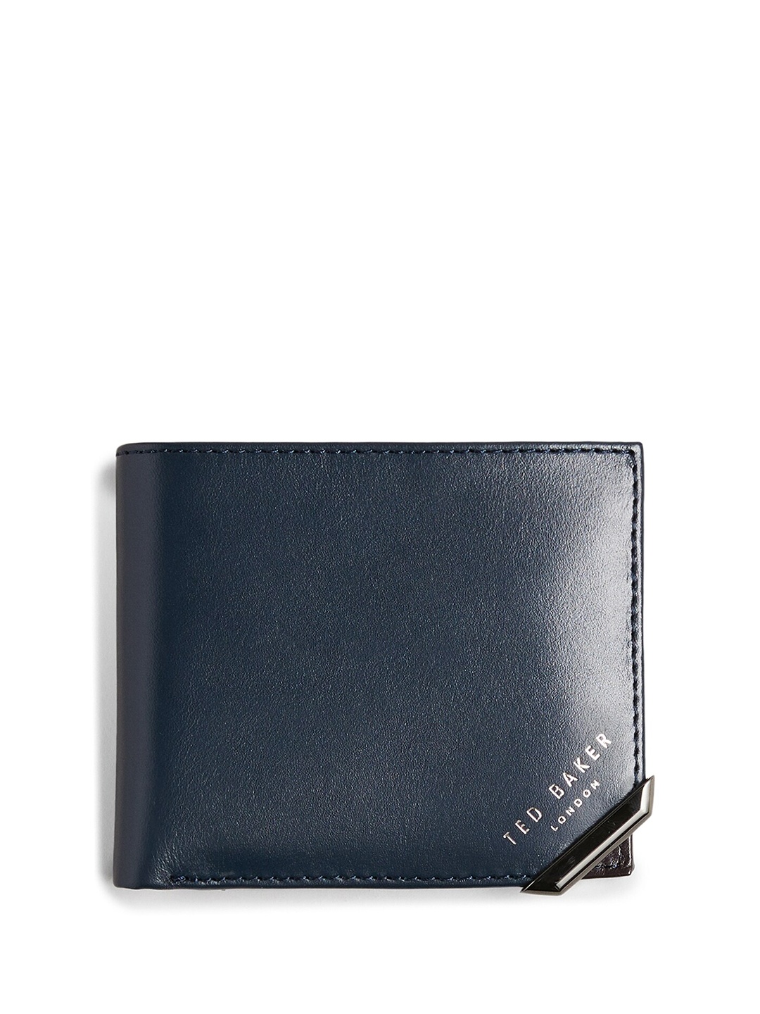 

Ted Baker Men Leather Two Fold Wallet, Navy blue