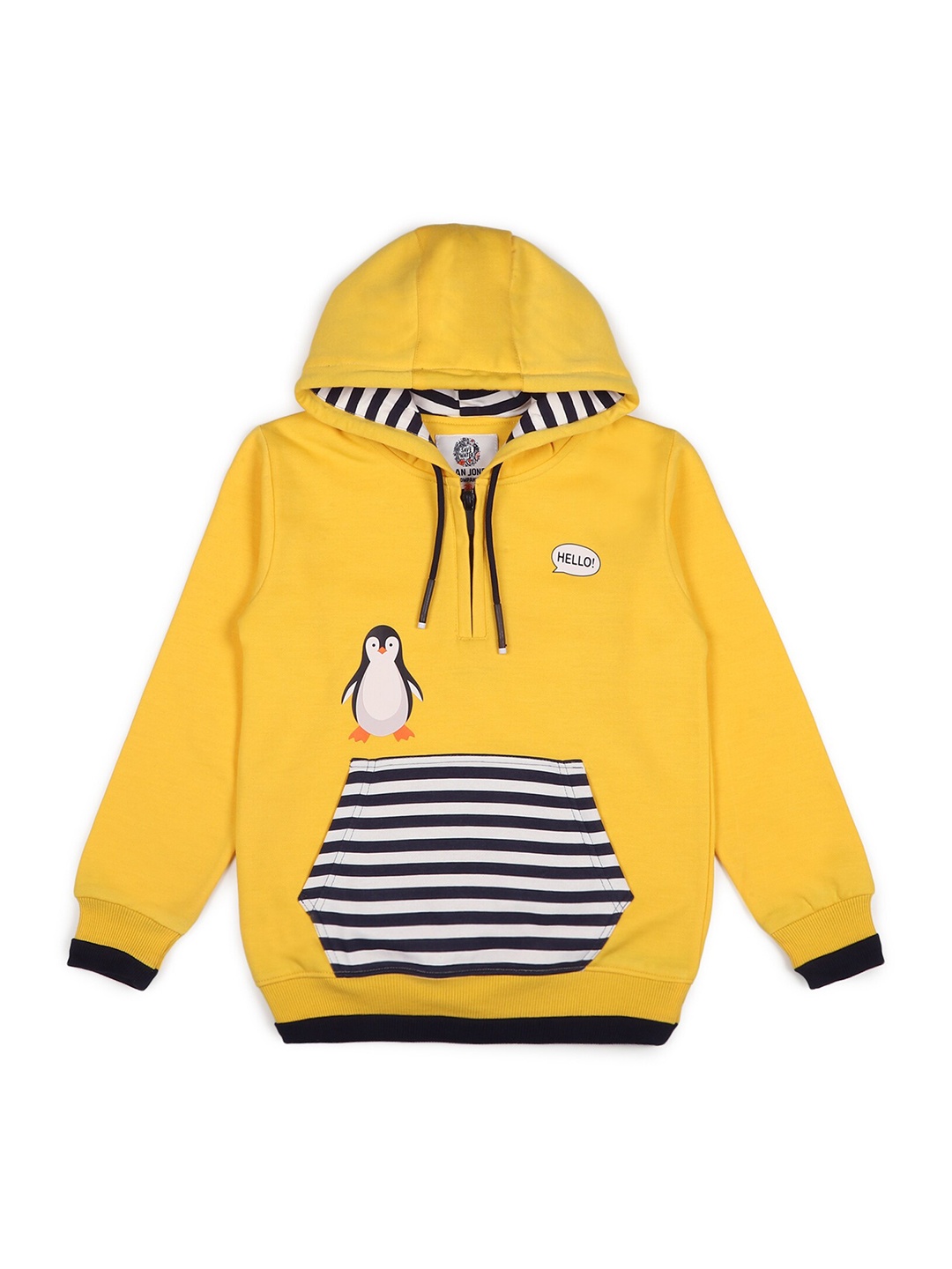 

Alan Jones Boys Striped Hooded Pullover Sweatshirt, Gold